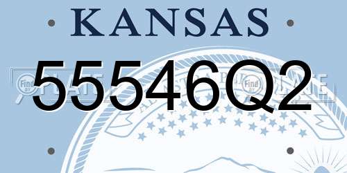 55546Q2 Kansas License Plate
