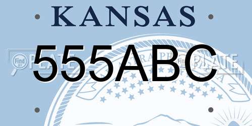 555ABC Kansas License Plate