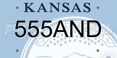 555AND Kansas License Plate