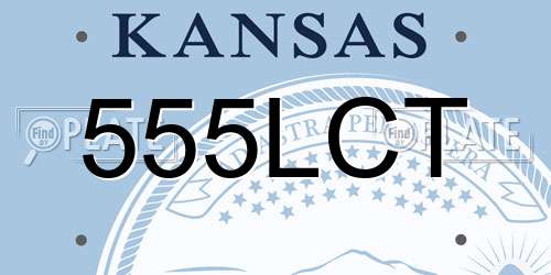 555LCT Kansas License Plate