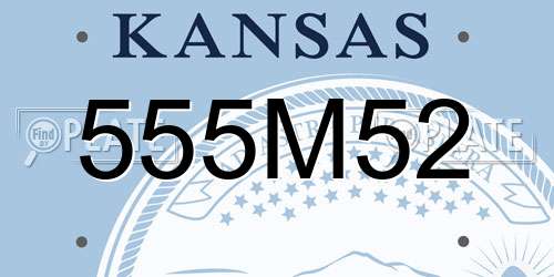 555M52 Kansas License Plate