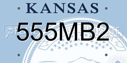 555MB2 Kansas License Plate