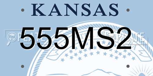 555MS2 Kansas License Plate