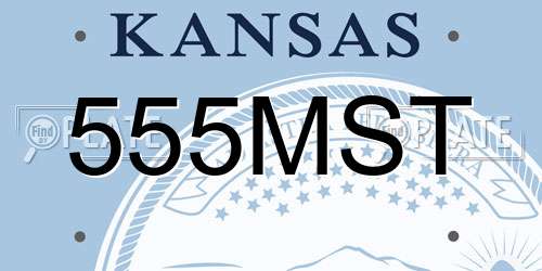555MST Kansas License Plate