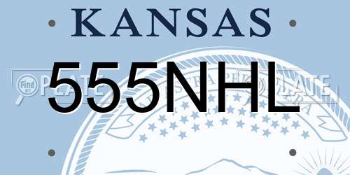 555NHL Kansas License Plate