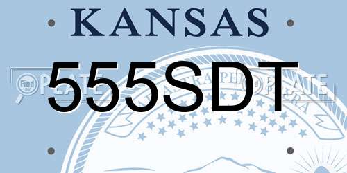 555SDT Kansas License Plate
