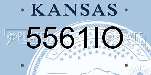 5561IO Kansas License Plate