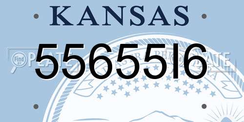 55655I6 Kansas License Plate