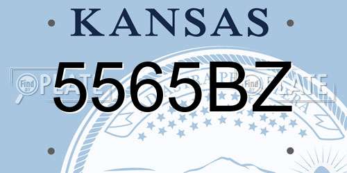 5565BZ Kansas License Plate