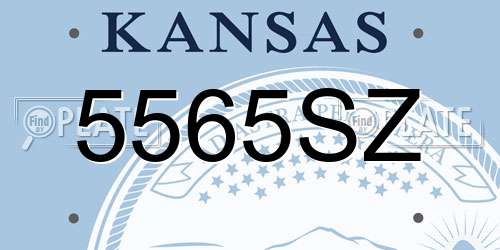 5565SZ Kansas License Plate