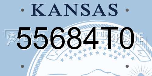 55684T0 Kansas License Plate