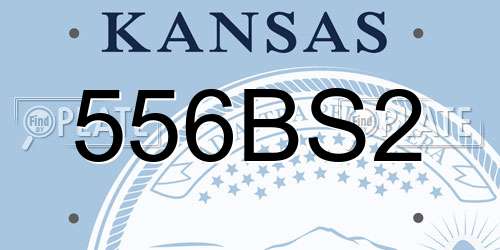 556BS2 Kansas License Plate