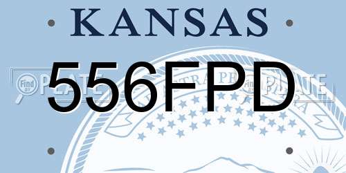 556FPD Kansas License Plate