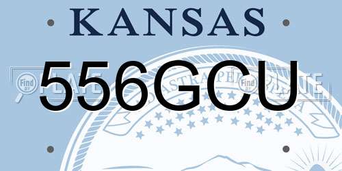556GCU Kansas License Plate