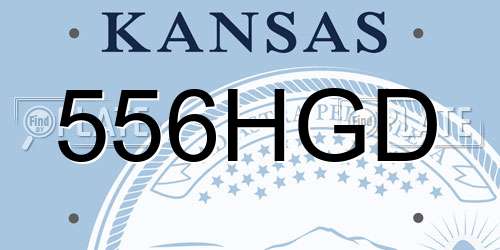 556HGD Kansas License Plate