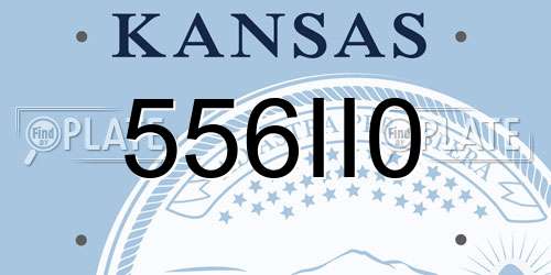 556II0 Kansas License Plate