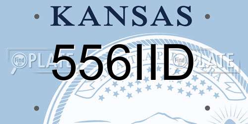 556IID Kansas License Plate