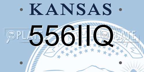 556IIQ Kansas License Plate
