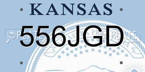556JGD Kansas License Plate