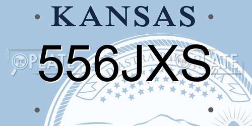 556JXS Kansas License Plate