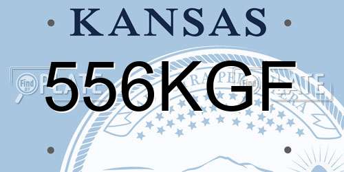 556KGF Kansas License Plate