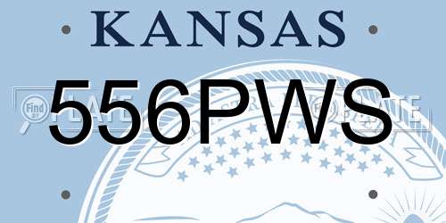 556PWS Kansas License Plate