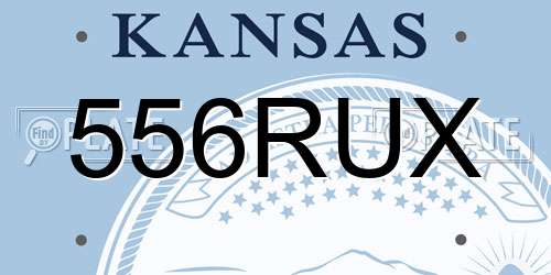556RUX Kansas License Plate