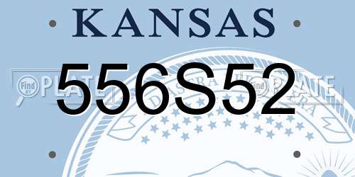 556S52 Kansas License Plate