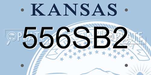 556SB2 Kansas License Plate