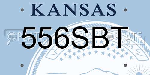 556SBT Kansas License Plate