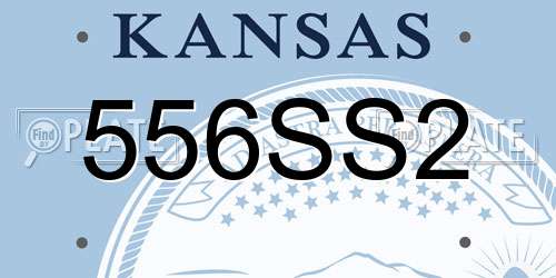 556SS2 Kansas License Plate