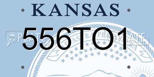 556TO1 Kansas License Plate