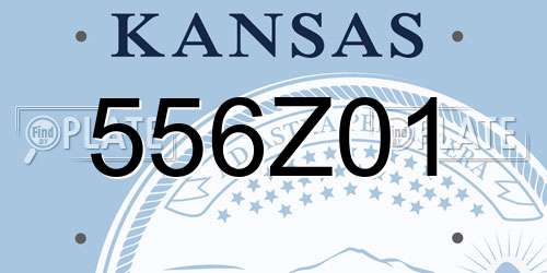 556Z01 Kansas License Plate
