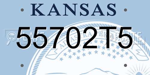 55702T5 Kansas License Plate