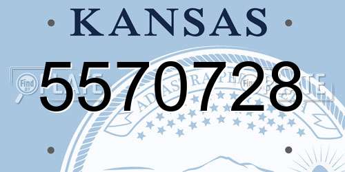 5570728 Kansas License Plate