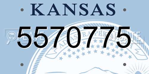 5570775 Kansas License Plate