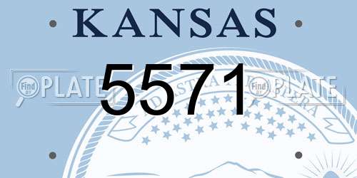 5571 Kansas License Plate