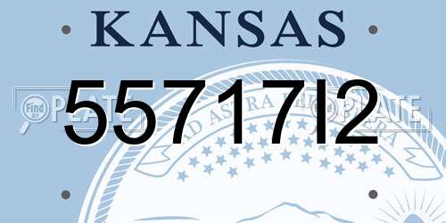 55717I2 Kansas License Plate