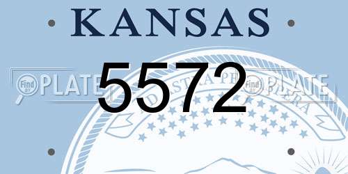 5572 Kansas License Plate