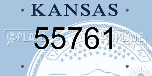 55761 Kansas License Plate