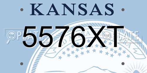 5576XT Kansas License Plate