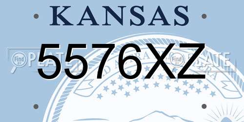 5576XZ Kansas License Plate
