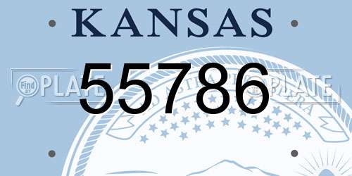 55786 Kansas License Plate