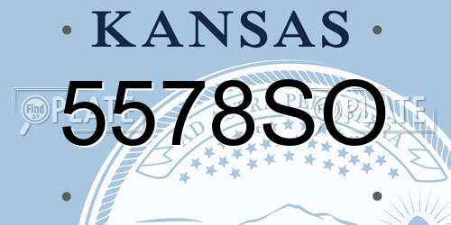 5578SO Kansas License Plate