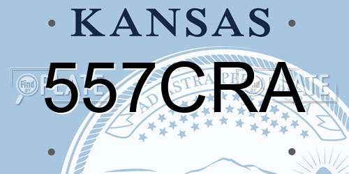 557CRA Kansas License Plate