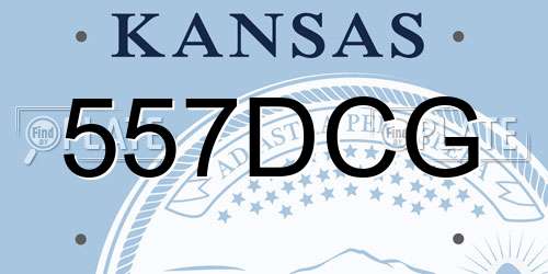 557DCG Kansas License Plate