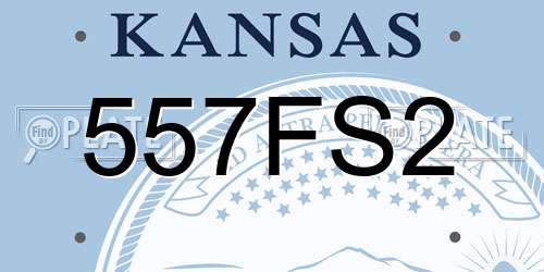 557FS2 Kansas License Plate