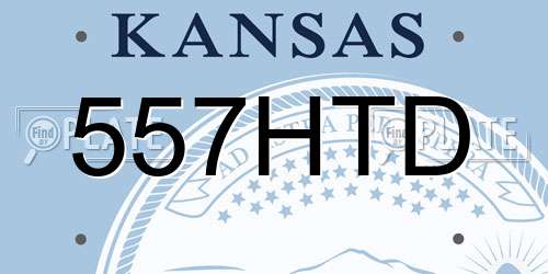557HTD Kansas License Plate