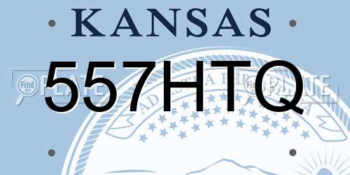 557HTQ Kansas License Plate