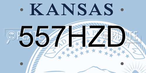 557HZD Kansas License Plate